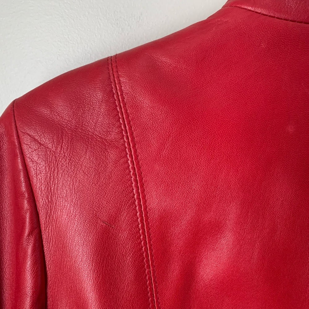 Danier deep red XS leather blazer - Picture 15 of 15